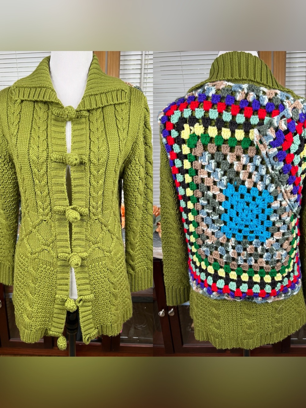 Upcycled Cardigan by The Morgan Factory Size Small